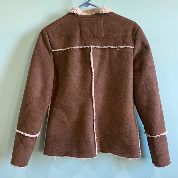 Faux suede Sherpa-lined Jacket - Picture 2 of 4
